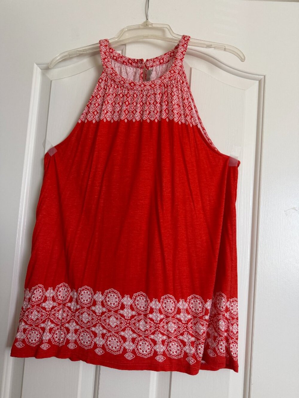NWT LOFT Size L Orange Red Halter Top